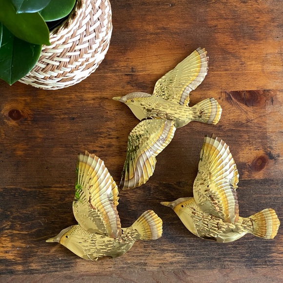 Vintage Wall Decor Vintage Brass Bird Wall Decor Mid Century Modern
